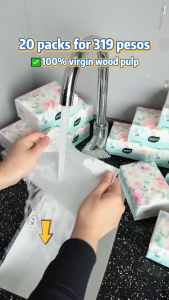【20 Packs】Botare 5600 Sheets 4-Ply Facial Tissue paper Air-Cushion Deluxe Comfort Tissue 118 x 175mm