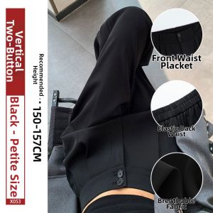 XIANYIJIAO | Elegant Flowy Wide Leg Trousers for Petite Women