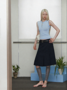 La lune Du ciel | Chân Váy Midi A-line Nếp Ly Elegance