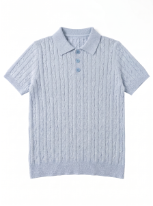zuocisankon | Summer Youthful Henley Neck Ribbed T-shirt