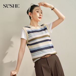 Vintage-Style Color Dense Knitted Sleeveless Vest