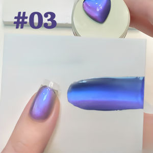 ยาทาเล็บเจลสีม่วงตาแมว ZH Dinner Star 1 ชิ้น ลูกปัดแก้วสีม่วง แฟชั่นสีม่วงลึกลับ สำหรับตกแต่งเล็บ ของขวัญวันฮาโลวีน