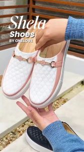 ONE LOVE SHELLA SEPATU BUSTONG WEDGES MULES WANITA
