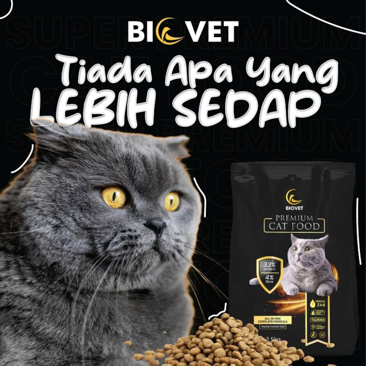 Biovet Royal Pet Cat Food Makanan Kucing Premium Superfood Kibble Untuk Bulu Gugur Gebu Gemuk 2.5kg 5.0kg 7.5kg Original