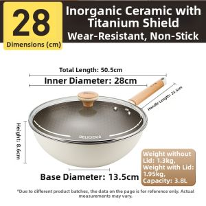 COOKER KING | Non-Stick Titanium Coated Stainless Steel Wok for Home Use