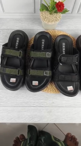 Sandal Slop Cowok Terbaru 2025 Sandal Gunung Pria Warna Hitam Coklat Ukuran 39 - 43