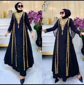 [Abaya Islami] Gamis Abaya Mewah|| Dress Princess Payet Mewah || Gamis Bordir Mewah Kekinian Fashionable