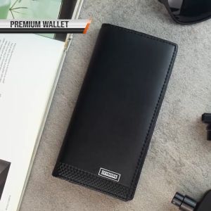 Dompet Panjang Pria Wanita Kulit Imitasi PVC Premium DM 02P Kartu Polos Premium panjang