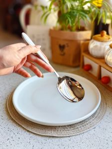 Large 304 Stainless Steel Serving Spoon Dining Spoon Public Spoon Household Hotel Use Large Spoon Kitchen Utensils