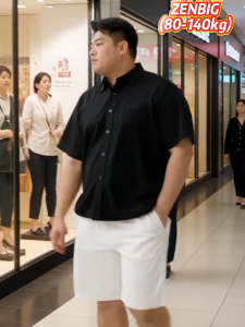 Áo Sơ Mi Nam Big Size ZENBIG Áo sơ mi vải đũi ngắn tay cổ bẻ mềm mịn thoáng mát