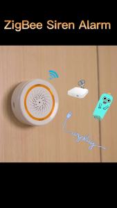 MOES | MOES Tuya ZigBee Smart Sound & Light Siren 90dB Alarm Sensor Home Security Works with Smart Life Tuya Hub Alexa