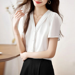 DAIXIANGFEIZI | Áo Blouse Elegance Mới Cho Nữ Cổ V Hè