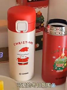 กระตุ้นการเก็บอุณหภูมิ ลายคริสต์มาส 450 mL ของขวัญปีใหม่ สวยมาก น่ารักมาก รุ่นXD-006