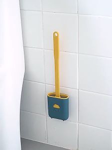 Berus Tandas Silikon Toilet Brush Proof with Base Flat Head Flexible Soft Bristles Brush with Quick Drying 硅胶马桶刷