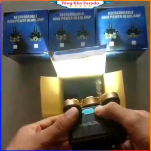Đèn Pin Đội Đầu Đeo Trán 5 Bóng Siêu Sáng Kèm Pin Sạc Cực Trâu