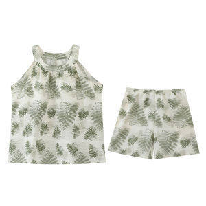 Váy ngủ nữ MiiOW làm bằng lụa băng chất nhẹ tay ngắn in hoa thoáng khí