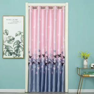 Privacy Curtain Fabric No Drilling Installation for Kitchen Bedroom Bathroom Living Room Partition Decorative Air Conditioner Cover