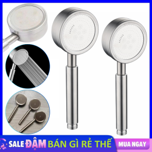 Vòi Hoa Sen Inox Không Gỉ Tăng Áp Lực Phun Mạnh Tiết Kiệm Nước - Tay Sen Tắm Cầm Tay Cao Cấp - Vòi Xịt Phòng Tắm - Phụ Kiện Nhà Tắm Cao Cấp - Bát Sen Cầm Tay