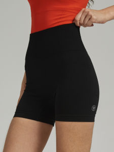 Mimiuomi High Waist Yoga Riding Shorts Four Parts Washed Elastic Breathable Quick Dry Womens Sportswear Fitness Shorts