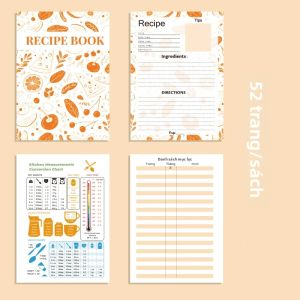Mr.paper | Mr.Paper Sổ Tay Lò Xo 52 Tờ Sổ Tay Nấu Ăn Sắp Xếp Trong Nhà Bếp Để Lập Kế Hoạch Bữa Ăn Lành Mạnh Sách Công Thức Nấu Ăn