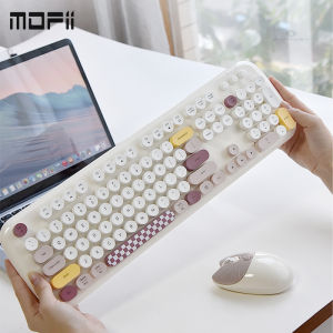 FANTASY T MALL MOFii GEEZER Zero Cute Compact Wireless Keyboard and Mouse Combo USB Receiver Girl Office Lovely Practical Keyboard with Cat Mouse Gaming Keyboard Mouse Set Plug and Play Work on PC Laptop Desktop Computer GIFT