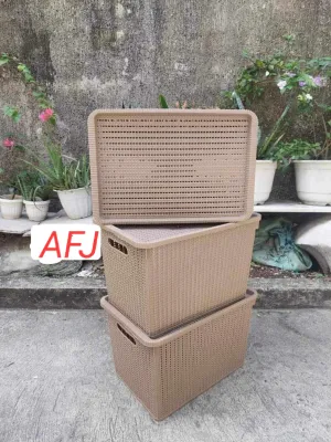 XL RATTAN STORAGE BOX