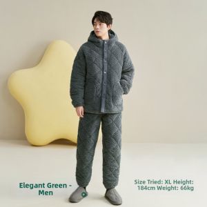 Super Warm Snowflake Fleece Sleepwear Couples