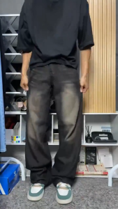 Jeans Baggy Blue Jeans Straight Kulot / Celana Jeans Pria Baggy Pants Korean Style Oversize 27-32