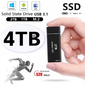 SSD Laptop Portable SSD Eksternal 4TB USB 3.0 Type-C  ssd portable eksternal hp solid state drive