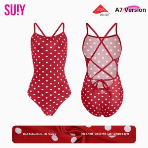 SUIY | Dotted One-Piece Competitive Swimwear