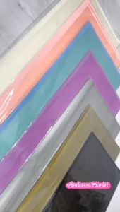 [isi 20] Kertas Buket Tranparan Lis / Kertas Paper Wrapping Flower lis