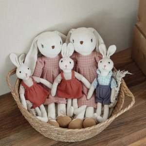 mumamuying danish bunny doll fabric artificial animal soothing doll children baby toys gifts