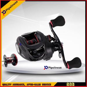 Pipeiness Máy Câu Ngang 8Kg Lực Kéo Tối Đa 18 + 1 Vòng Bi 7.2:1 Tỷ Lệ Truyền Động Cốc Dây Kim Loại Máy Câu Ngang Màu Đen