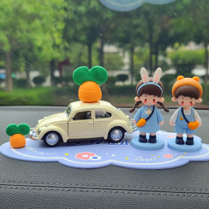 Cute Healing Couple Car Decorations Center Console Accessories Womens Style Vehicle Interior Decoration Items Collection