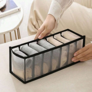 Hộp Đựng Đồ Lót Gấp Gọn 7 Ngăn Hộp Đựng Tất Hộp Chia Ngăn Tủ Quần Áo Cho Quần Lót & Áo Ngực - Giải Pháp Lưu Trữ Tái Sử Dụng