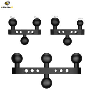 Double Ball Head Mount 25mm Alloy Car Phone Holder Camera Adapter Accessory One Inch Three Ball Head Metal Sensation High End