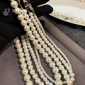 Genbao Thiết Kế Khóa Vòng Cổ Cho Nữ Giả Ngọc Trai Đính Hạt Gợi Cảm Cổ Dây Chuyền Trang Sức Thời Trang Cổ Điển Mặt Dây Chuyền Phụ Kiện