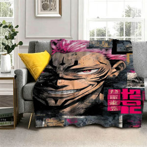 Bandai | Anime J-Jujutsu Kaisen Cartoon 3D Print Flannel Blanket Soft Throw Blanket Art For Home Decor Bedroom Bed Sofa Picnic Fans Gift
