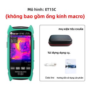 Camera Chụp Ảnh Nhiệt TOOLTOP ET15C Độ Phân Giải 256 * 192 Pixel Màn Hình 35 Inch Với 15 Bảng Màu Để Sửa Chữa Điện Tử Kiểm Tra Hệ Thống Sưởi Sàn
