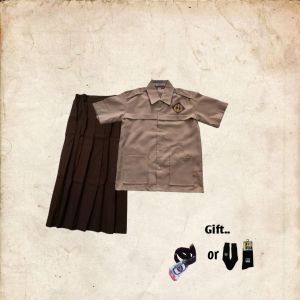 free! ikat pinggang / kaos kaki /setelan seragam anak perempuan/Baju setelan Pramuka SD Anak Perempuan Lengan Panjang/Set seragam pramuka pendek anak perempuan/ set merah putih panjang anak perempuan/set merah putih pendek anak perempuan