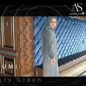 Baju Pesta Kondangan Wanita & Remaja Gamis Ethica Kagumi 264 Frosty Green