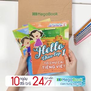 Sách combo 5 cuốn Hello chào lớp 1 (Toán Tiếng Việt Tiếng Anh) - Megabook
