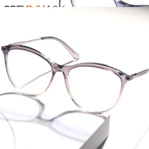 Grey Jack Kacamata Antiradiai Blueray Korean Style Cat Eye TR90 Metal Bisa minus Fashion Wanita Trendy 603