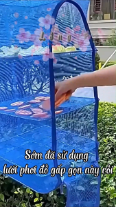 Lồng Phơi Thực Phẩm 4 Tầng Chuyên Dụng 45x45x65cm - Thiết Kế Gấp Gọn Lưới PE Chống Côn Trùng Khung Thép Không Gỉ - SaFami Store