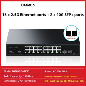 POE Power Supply Gigabit 1Gbps 10Gbps Web Managed Layer 3 Switch