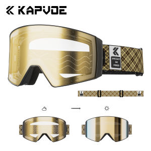 Kapvoe | Kapvoe Photochromic Snow Goggles Men Snowboarding Skiing Sunglasses Mask Ski Women Anti-Fog UV400 Protection Snowmobile Glasses
