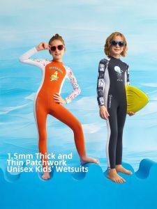 VVIR EER | Childrens Thick and Thin Patchwork Thermal Training Sun Protection Swimsuit