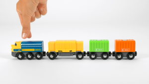 BRIO Official Store SG - Three-Wagon Cargo Train (33982) - Creative Kit Kids Building Wooden Train Toy