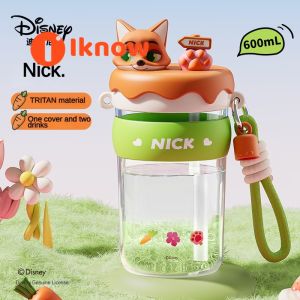 I know Disney Officially Licensed Nick Judy Straw Cup - High-Quality Stylish Childrens & Student Water Bottle with Large Capacity - Perfect for Summer
