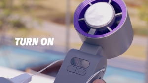 Jamay F5 พัดลมแบบพกพา พัดลมพกพา พัดลมมือถือ ปรับระดับได้ 199 ระดับ Type-C ไม่มีใบมีด ใช้งานได้ 20 ชม พัดลม